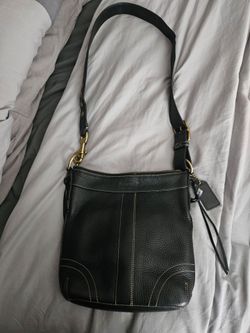 Coach Black Leather Crossbody Bag