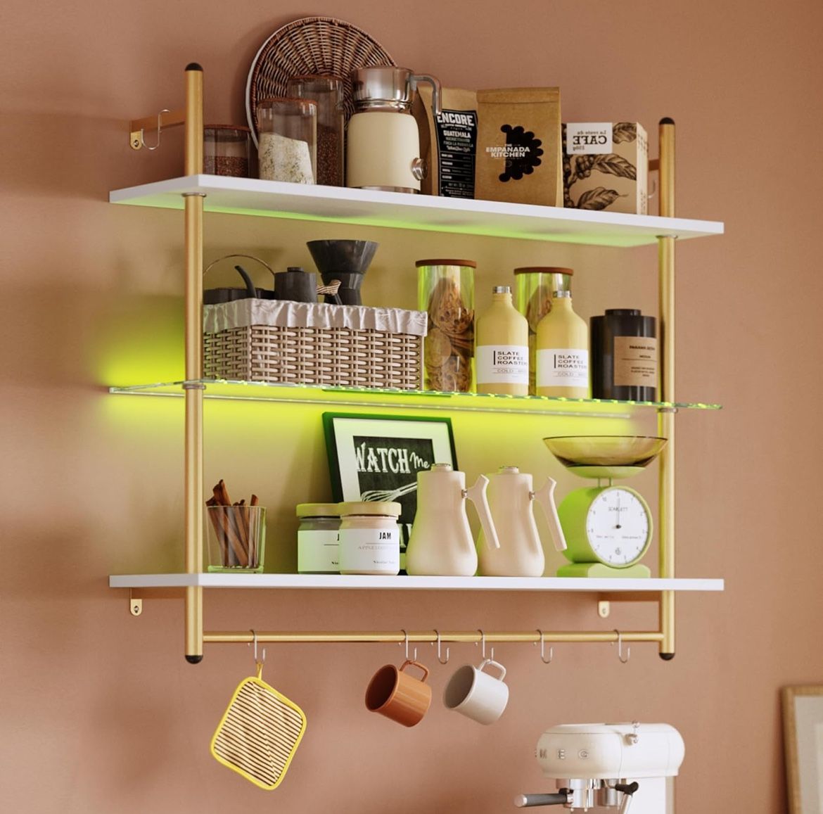 41" LED Floating Shelves for Wall