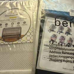 Crib Liner And Stroller Rain Cover 