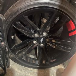 Set Of Wheels Off Chevy Camaro,Black,20 Inch