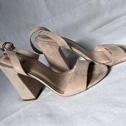SEXY WOMENS TAN SUEDE HEELS