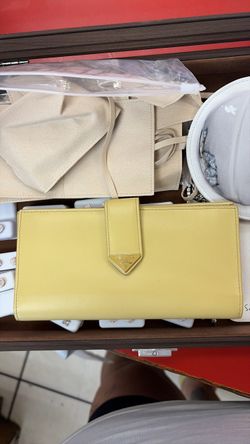 Yellow Prada wallet