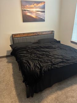 King size bed and frame $150 obo