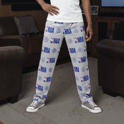 NBA Team Men’s All-Over NBA Logo Lounge Pants Sz L