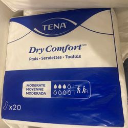 6 Packs Of Tena  Dry Comfort Adult Pads 