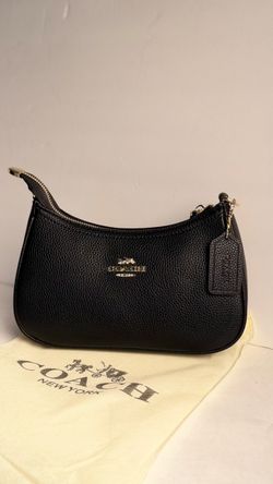 Coach New York Black Leather Shoulder Bag