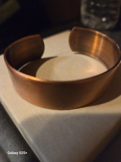 plain solid copper cuff bracelet