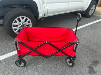 USED IN GOOD CONDITION Ozark Trail Folding Wagon / Heavy Duty Camping Beach Red