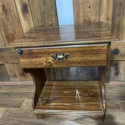 Bedside End Side Table Wood Nightstand 