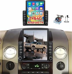 Car Stereo Radio Ford 2004 2005 2006 2007 2008 F150, Wireless Apple CarPlay Android Auto, 9.7” Touch Screen Head Units, Backup Camera