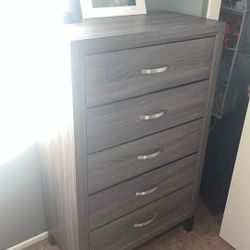 Bobs Furniture Grey Dresser 