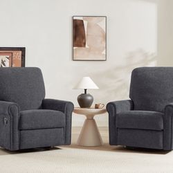 - Fabric Swivel Glider Recliner