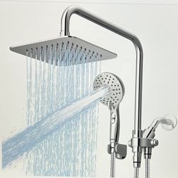 Ryamen 8” Rainfall Dual Shower Head Combo 