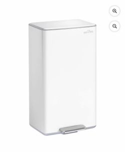 mVm 10.6 Gal /40L Step Trash Can, Stainless Steel Garbage Bin with Odor Filter and Foldable Pedal