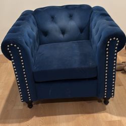 Blue Velvet Chair
