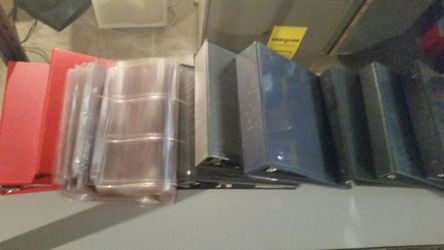 8 like new binders & baseball card sheets