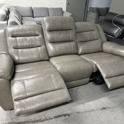 Wren Leather Couch Reclining Sofa Couch