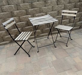 3 piece patio bistro table and chairs