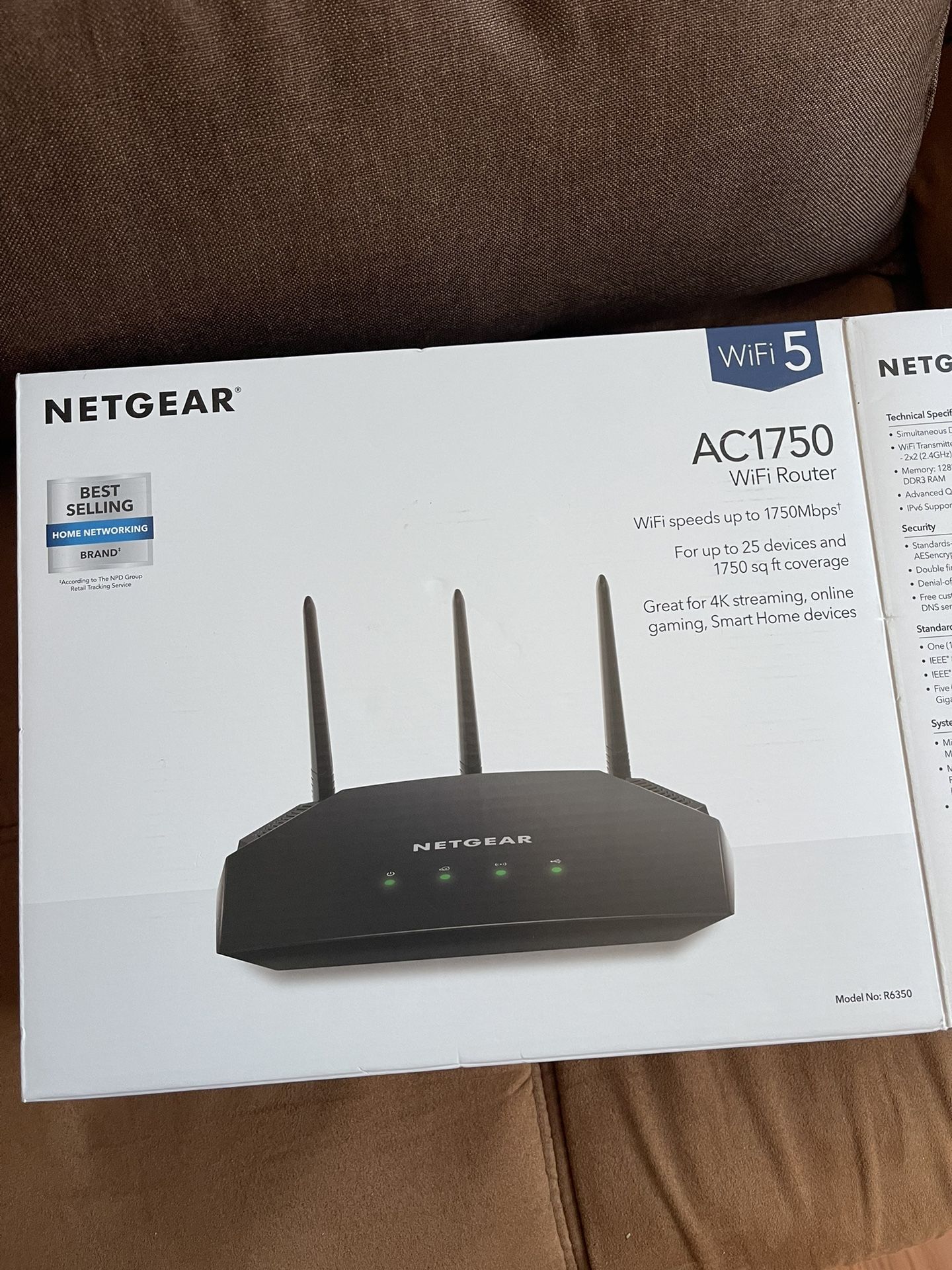 NETGEAR router AC1750 Dual band wifi 5 