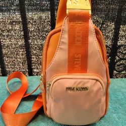 Steve Madden BKNICKS Women’s Girl's Crossbody Small Backpack Orange Bag