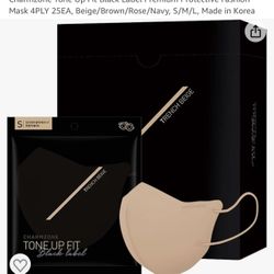 Charmzone Tone Up Fit Black Label Premium Protective Fashion Mask 4PLY 25EA, Beige/Brown/Rose/Navy, S/M/L, Made in Korea