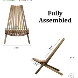 Melino Wooden Folding Tamarack Chair