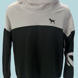 Victoria’s Secret  P I N K Oversized Cowl Neck Sweatshirt - Black & White - Size M