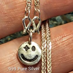 .999 Fine Silver Smiley