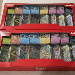 Pokemon TCG Prismatic Evolutions Costco 8 Pack Mini Tins Set + Promos New Sealed