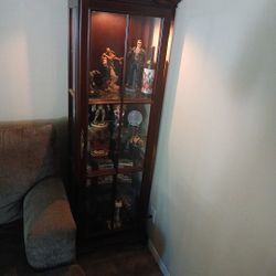 Display case Wooden and glass 6 shelves 