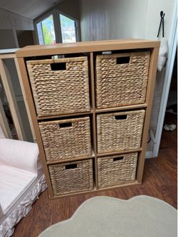 Besta storage cabinet with Labbsal baskets