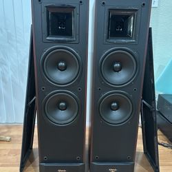 KLIPSCH KSF 10.5 FLOORSTANDING SPEAKERS ROSEWOOD, DUAL 8” WOOFER. MADE IN USA