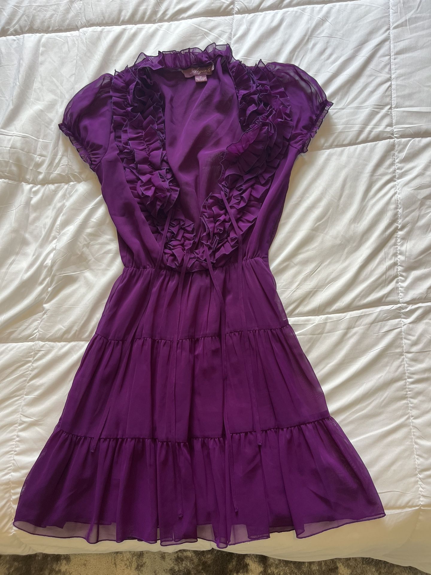 Purple Argenti Dress Size 10 Knee High 100% Polyester