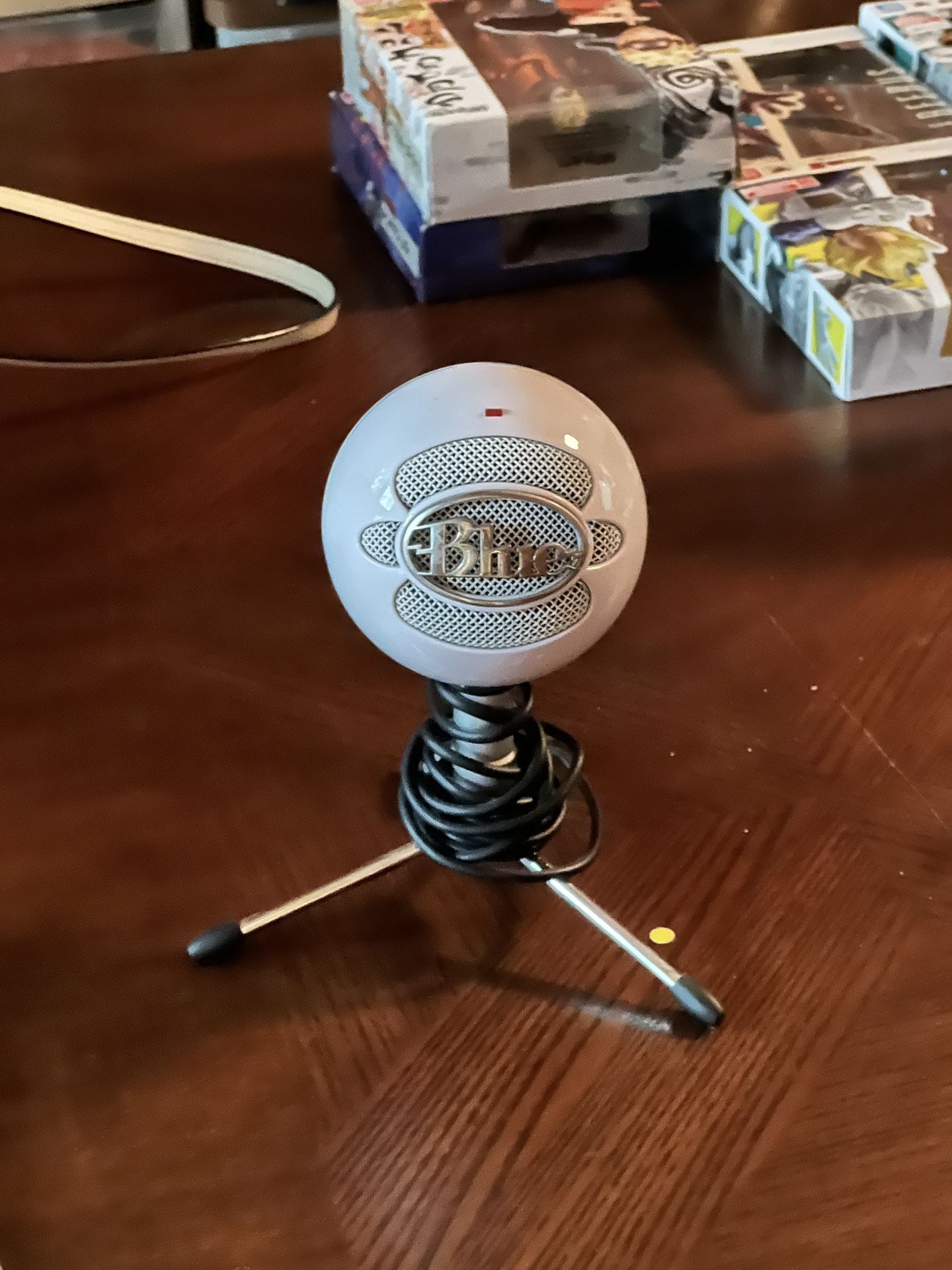 White Blue Snowball USB Microphone