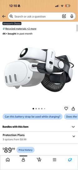 META QUEST 3 (LIKE NEW) BOBOVR VR Head Strap with Battery Packs