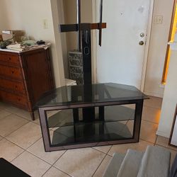 Black Stand With glass 