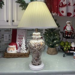 Seashell Filled Lamp 