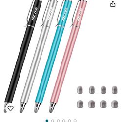 METRO Universal Stylus Pens for Touch Screens - High Sensitivity Capacitive Stylus Fiber Tips 2 in 1 Touch Screen Pen with 8 Extra Replaceable Tips fo