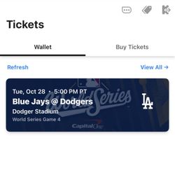 Dodgers Tickets For Today Game Game 4