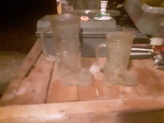 Cowboy boots drinking cups