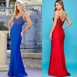 New With Tags Jersey Sequin Formal Dress & Prom Dress $99