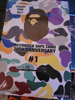 Bape Camo Bearbricks 28th Anniversary