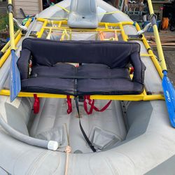 14’ Self Bailing Vanguard Raft with Trailer