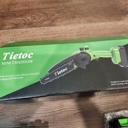 mini chainsaw - unused
Tietoc
6" chainsaw
box size: 15x5x5.5H"
$20