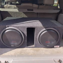 2 BRAND NEW ALPINE TYPE R 12 INCH SUBWOOFERS  ALPINE  GRILLS BOX ENCLOSURE 