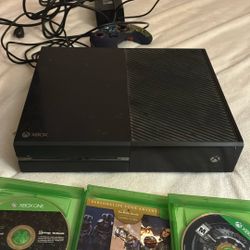 Xbox One With Controller , Cords And Games