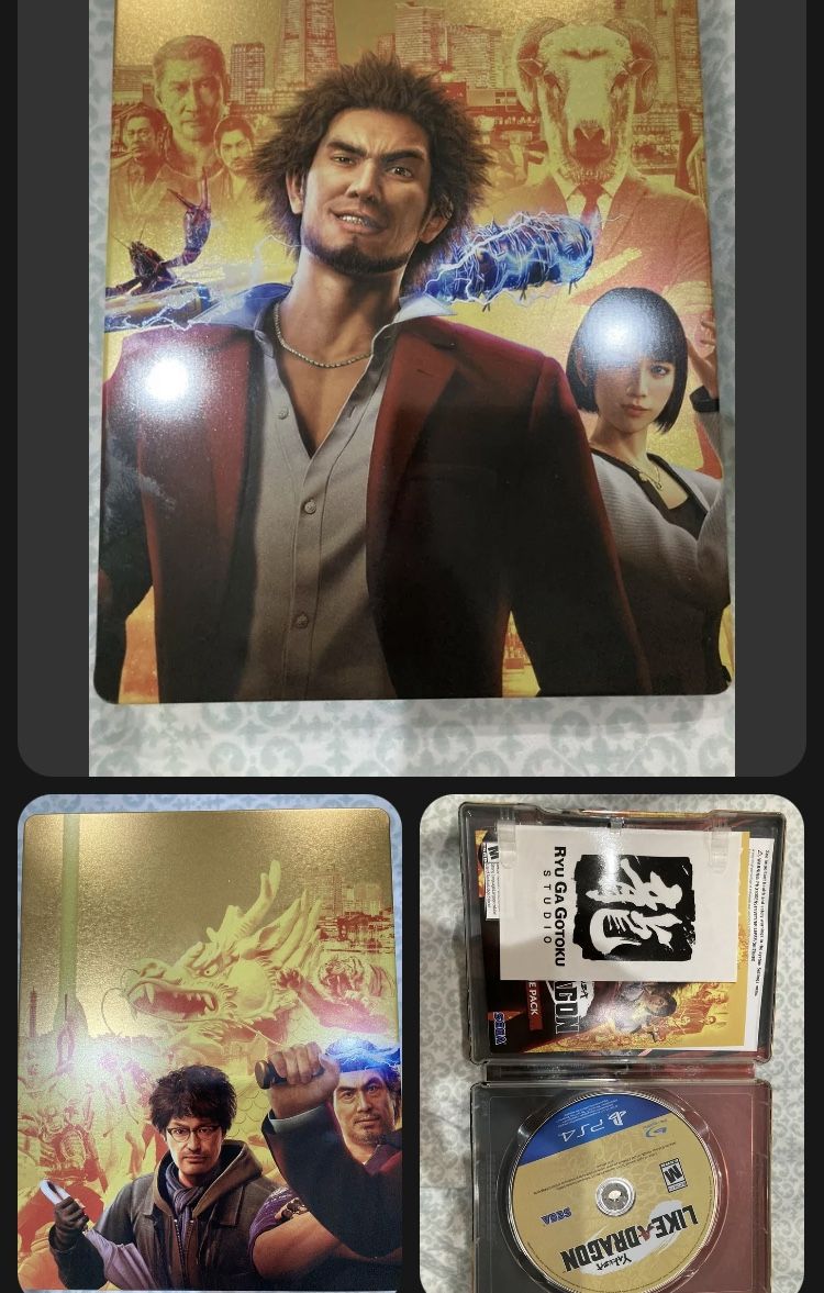 Yakuza Like a Dragon Steel Book Game Rpg Sega Ps4 Ps5 Ryu Japan Mafia X Gold 6 5