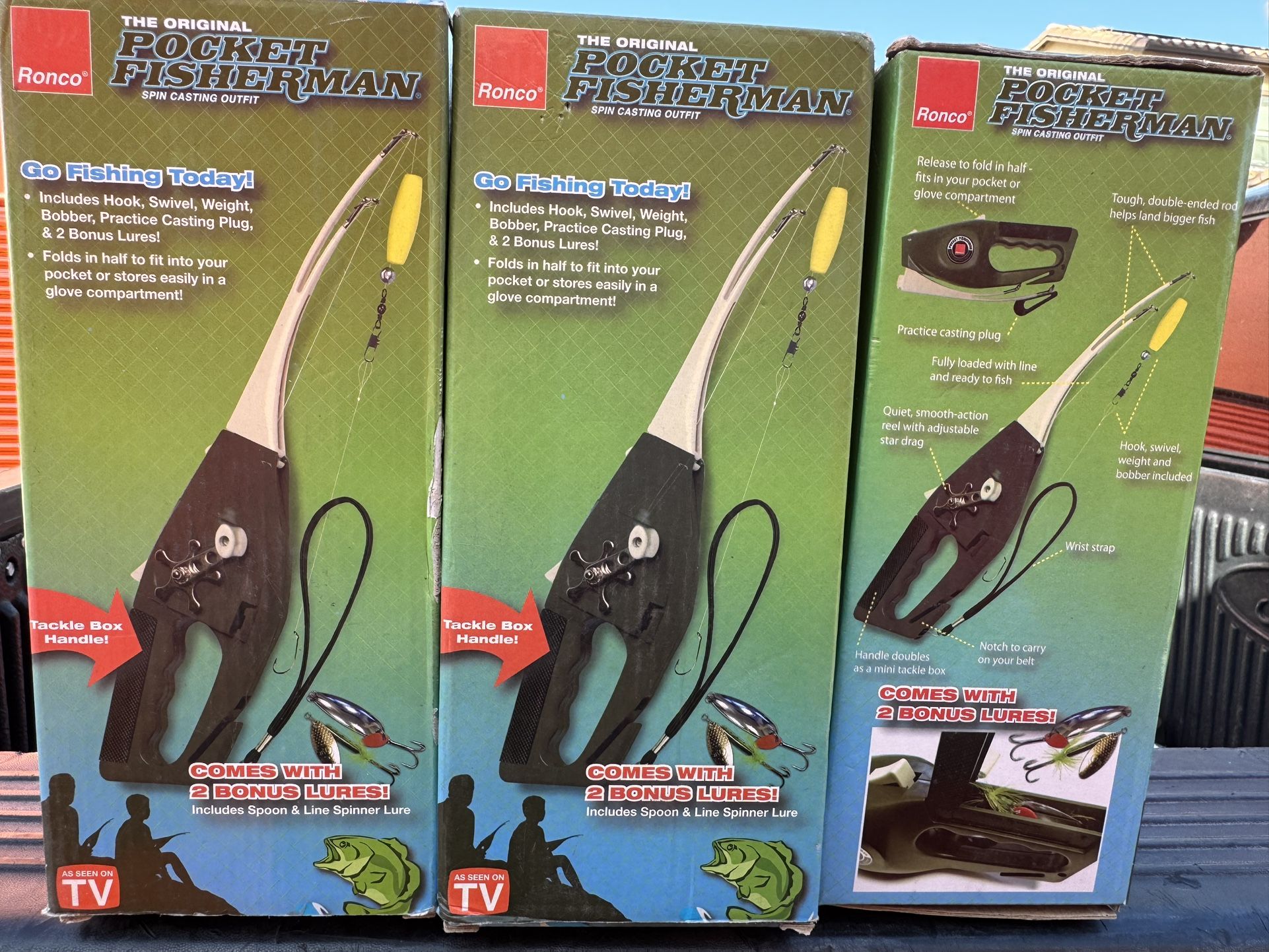 (3) Ronco The Original Fisherman New