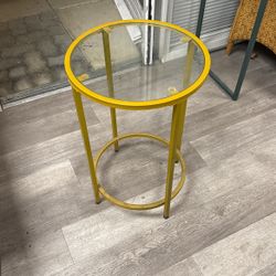 Round Gold Side Table 
