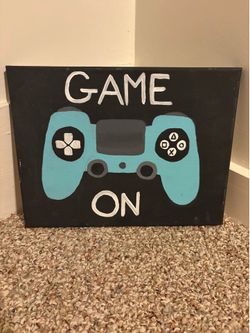 Game On Controller Canvas Painting